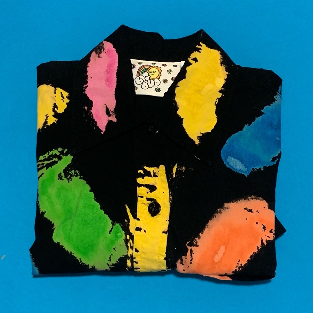 NWOT BigBud Press Paint Stroke button up